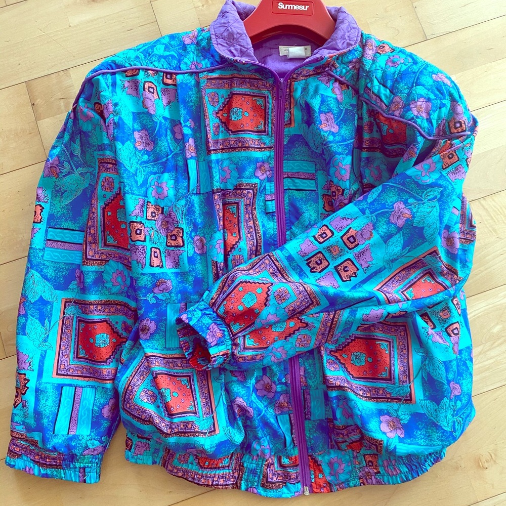 Retro colourful bomber Large
